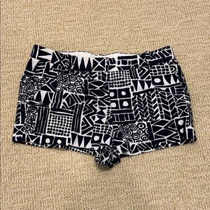 J. Crew Navy/White Fun Patterned Shorts
